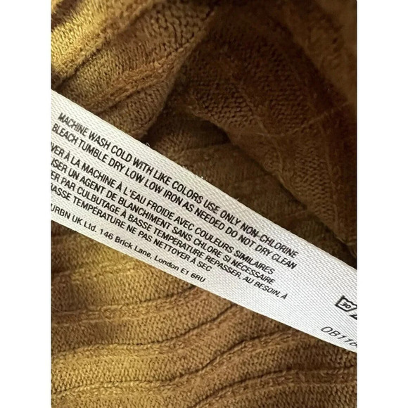 FREE PEOPLE Movement Cant Handle This Medium Ribbed Bell Sleeve Turtleneck Boho - Picture 10 of 10